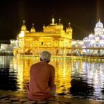 Akhil Akkineni Instagram - A golden moment in my life. Breathtaking experience to say the least. Will never forget this evening. #goldentemple #momentsoftruth