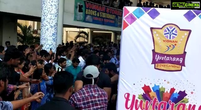 Akhil Akkineni Instagram - Thank you Vignan Institute of Technology and Vizag for the incredible energy and love showered on us :)))