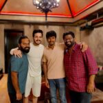 Akhil Akkineni Instagram - What a lovely evening with the chennai crew ! All the best for Hero guys ! Godspeed @sivakarthikeyan @george_dop @psmithran