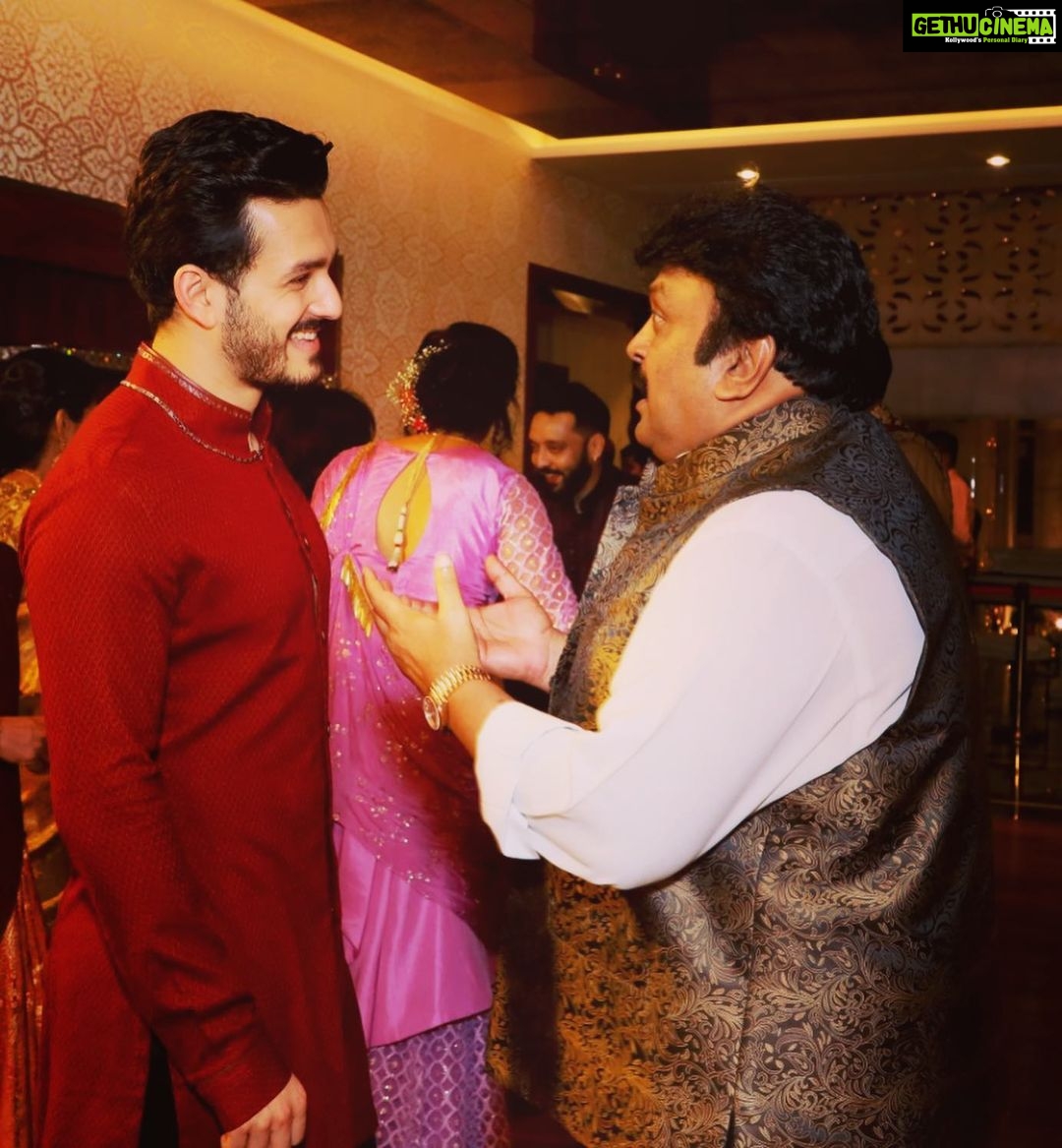 Akhil Akkineni - 323.8K Likes - Was a pleasure attending the Navaratri Pooja at The Kalyan Jewelers residence in Thrissur. Thank you to the whole Kalyan family for hosting us so graciously, the evening was spectacular. As always it was an absolute honour spending some time with Amit Ji as well. @kalyanjewellers_official