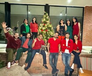 Akhil Akkineni Instagram - Merry Christmas to you all. Wishing you all the love and happiness in the world ❤️🥂🥳

#marrychristmas🎄 #akkinenicousins