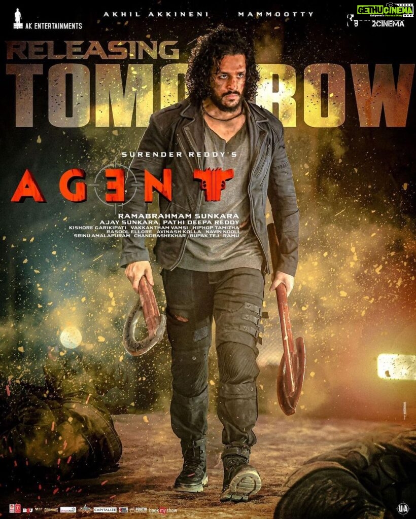 Akhil Akkineni Instagram - Witness the WILD ONE in his wildest action on the big screens 💥💥💥 #AGENT RELEASING TOMORROW❤‍🔥