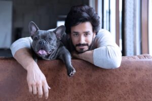 Akhil Akkineni Instagram - My one and only 🐾
#drogo #throwback

Shoot by @rahuljhangiani 
Styled by  @harmann_kaur_2.0