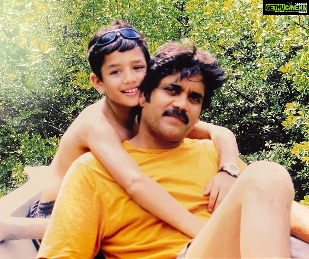 Akhil Akkineni - 332.5K Likes - Happy Father’s Day Nana.
I cherish every moment with you. Blessed 🙏🏻