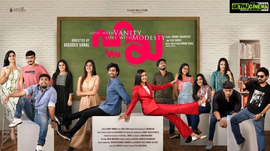 Akshaya Udayakumar Instagram - Proudly presenting the #FirstLookPoster of HAYA directed by @vasudev.sanal A Campus musical thriller movie based on a story written by @manojbharathy Produced by 6 Silver Souls Studio Music by Varun Sunil (Masala coffee)@varun.sunil @hayamovie @akshaya__udayakumar @chaithania_prakash_ @bharath_kr_____ @vaadhyar @anaghaannet @_lakshmi.menon_ @aswini_p.s @teenamary_thomas @aaromal_96 @vinu_parthasaradhy @jishnusreekumar11 @roshxn_86 @i_aam_ag @lakshmisaju._