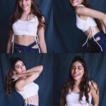 Alaya F Instagram - Me and my many moods 😋💙 Photos by @trishasarang Styled by @mohitrai @shubhi.kumar @tarangagarwalofficial @ruchikrishnastyles @teammrstyles Make up by @divyashetty_ Hair by @hairbyapeksha Outfit- @vis.a.via @appapop Jewellery - @misho_designs @the_jewel_factor Shoes- @publicdesire