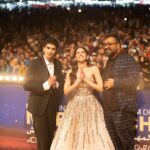 Alaya F Instagram - Lots and lots of gratitude and joy!!🥰 here are some moments from the World Premiere of our film Almost Pyaar with DJ Mohobbat at the @marrakechfilmfestival 🥰 @anuragkashyap10 @itskaranmehta Thank you for capturing these moments @marrakechphotographe Outfit by @monishajaising , styled by @tanghavri , make up by @phophiemathiasmakeup , hair by @hairpalacio