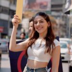 Alaya F Instagram - Be alert before it hurts. Follow the rules and avoid illegal #UTurns! #UTurnOnZEE5, premieres 28th April! Denims: @politesociety_official