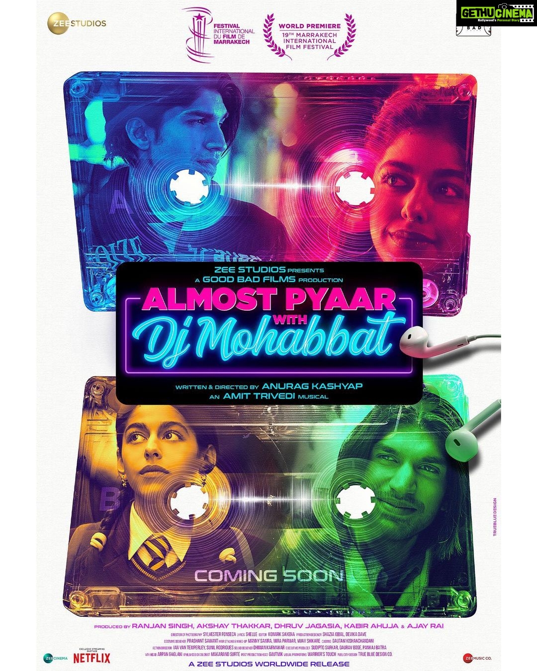 Alaya F Instagram - Can’t believe I can finally tell you all about a film that is so close to my heart!♥️ 4 years in the making, here’s our labour of love : MY NEXT FILM, Almost Pyaar with DJ Mohobbat, directed by @anuragkashyap10 is having its World Premier at the @marrakechfilmfestival tonight at the Jemaa El-Fna Square to an audience of over 10,000!!♥️ Directed by @anuragkashyap10 - an @itsamittrivedi musical ! And the super talented @itskaranmehta’s debut film! Iss film ki Side A aur Side B dono hi loaded hai! 🎸🔥 @anuragkashyap10 @itskaranmehta @itsamittrivedi #Shelle @goodbadfilmsofficial @zeestudiosofficial @netflix_in @marrakechfilmfestival @cinemakasam @jagasiadhruv @raiajayg @sylvesterfonseca @gauravbose_vermillion ♥️♥️♥️♥️♥️