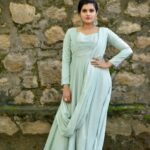 Alina Padikkal Instagram - Elegance in pastel shades is what I prefer always.! . Costume: @thanzscouture MUA : @roshnistvm Camera: @dulkifi_photography Stylist : @nithinju @sksreez Earring : @kaya_online_