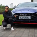 Alina Padikkal Instagram - My travels are made energetic thanks to the all-new #Hyundaii20NLine. The athletic design and sporty sound of my #i20NLine is the biggest turn on for any car enthusiast. With it's Intelligent manual transmission, I always have a tension free ride enjoying the best sounds of the superior Bose music systems. What are you waiting for, #ItsTimeToPlay @hyundaiindia #HyundaiNLine