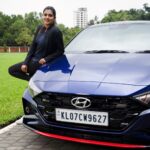 Alina Padikkal Instagram - My travels are made energetic thanks to the all-new #Hyundaii20NLine. The athletic design and sporty sound of my #i20NLine is the biggest turn on for any car enthusiast. With it's Intelligent manual transmission, I always have a tension free ride enjoying the best sounds of the superior Bose music systems. What are you waiting for, #ItsTimeToPlay @hyundaiindia #HyundaiNLine
