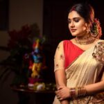 Alina Padikkal Instagram - Shout out to the whole team Costume: @namah_by_nikhilandrews Jewellery: @kaya_online_ Camera: @perfect_makers MUA : @roshnistvm Stylist: @nithinju @sksreez