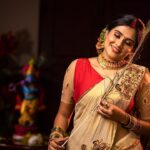 Alina Padikkal Instagram - Vishu Special. . Costume: @namah_by_nikhilandrews Camera: @perfect_makers @sumesh_perfectmaker MUA : @roshnistvm Jewellery: @kaya_online_ Stylist: @nithinju @sksreez