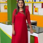 Alina Padikkal Instagram - Bold & Beautiful @alina.padikkal ❤️ Presenting our new budget friendly red kurthi collection ❤️ Red is the bit of everything ❤️ # budgetfriendly #kurthi #topsale #style #surumihashimdesigns #handwork Statuee Gh road Trivandrum ☎️8089030304 Stylist @nithinju Designer @surumihashimdesigns