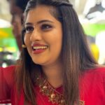 Alina Padikkal Instagram - Host @alina.padikkal Mua @aleena.makeupartist Outfit @aalaadesigners Jewllery @kaya_online_ Tks to @sksreez Thiruvananthapuram, Kerala, India