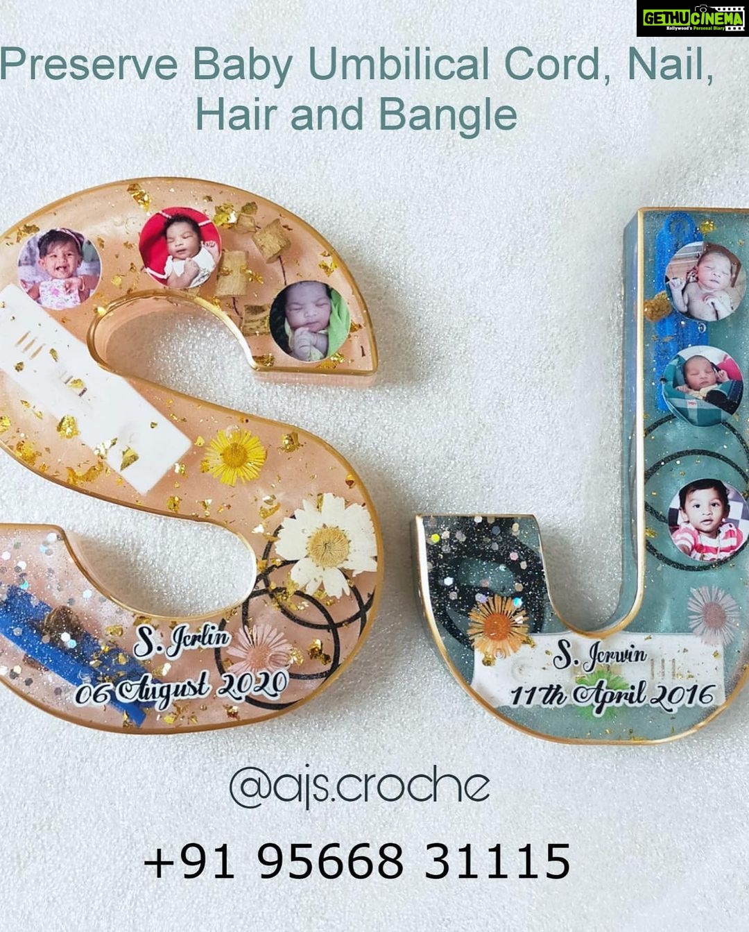 Alya Manasa Instagram - NEW LAUNCH ALERT.. @ajs.croche is one of the top most Brand for Handmade Products in Resin Works with 1500+ happy Clients Located on 📍Kavundampalayam, Coimbatore. Preserve Everything for Eternity.... Reach us for : ✨ Preserving Baby's Umbilical Cord, Nails, Hair and baby used things. ✨ Engagement/ Wedding Garland and Mangalyam / Thali Preservation. ✨ Resin Clock, Coasters, Table and Wall Art.. Contact details: Insta : @ajs.croche WhatsApp : +91 95668 31115 10% Discount Available on: Corporate Gifts Personalized Gifts (Bulk Orders) Return Gifts Do Follow now @ajs.croche