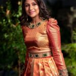 Alya Manasa Instagram - Thank u team for this amazing look Outfit @sruthikannathofficial Makeover @jiyamakeupartistry Stylist @oshinanil Captured @ajay_shadowsphotography Jewellery @new_ideas_fashions Hair @marysbridalstudio