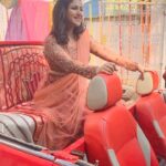 Alya Manasa Instagram - Reels of the day with sopana Sundari car 🚗 Outfit @nirali_design_house Earrings @shanus_boutique