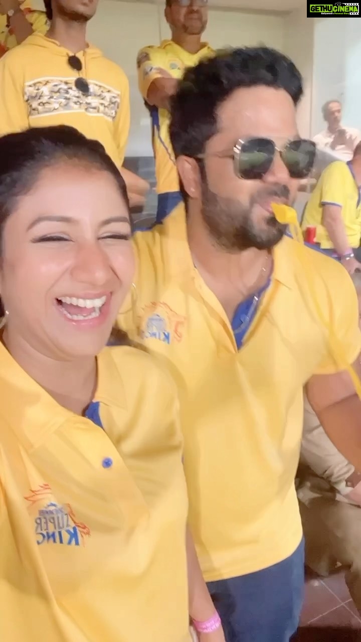 Alya Manasa Instagram - CSK match Chepauk stadium We lost but still we enjoyed the match Itβs Vera level πππ₯°
