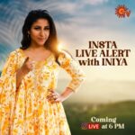 Alya Manasa Instagram - Namma Iniya LIVE varaanga.. Attendance potrunga pa marakaama.. Stay tuned on - https://www.instagram.com/suntv/ Today at 6 PM #SunTV #IniyaComesLive #Iniya @alya_manasa