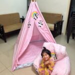 Alya Manasa Instagram - My daughter’s recent addict towards @minibooindia #tents & #beambags in her fav Color #pink 🌸💕💕🌸🌸🌸thank u @minibooindia MiniBoo was created with the intention to bring products inspired by the needs of children which make discovering the world more enjoyable. All products are created with the children in mind to ensure their comfort and security. We love to personalize our products for your lil one. We are happy to help you with almost all products personalization for your kids nursery. Come, discover and indulge your kids with our exclusive collections made with love. Here we present our best selling teepee tent and bean bag chair personlised for the my lil one's! Pls do follow and support @minibooindia