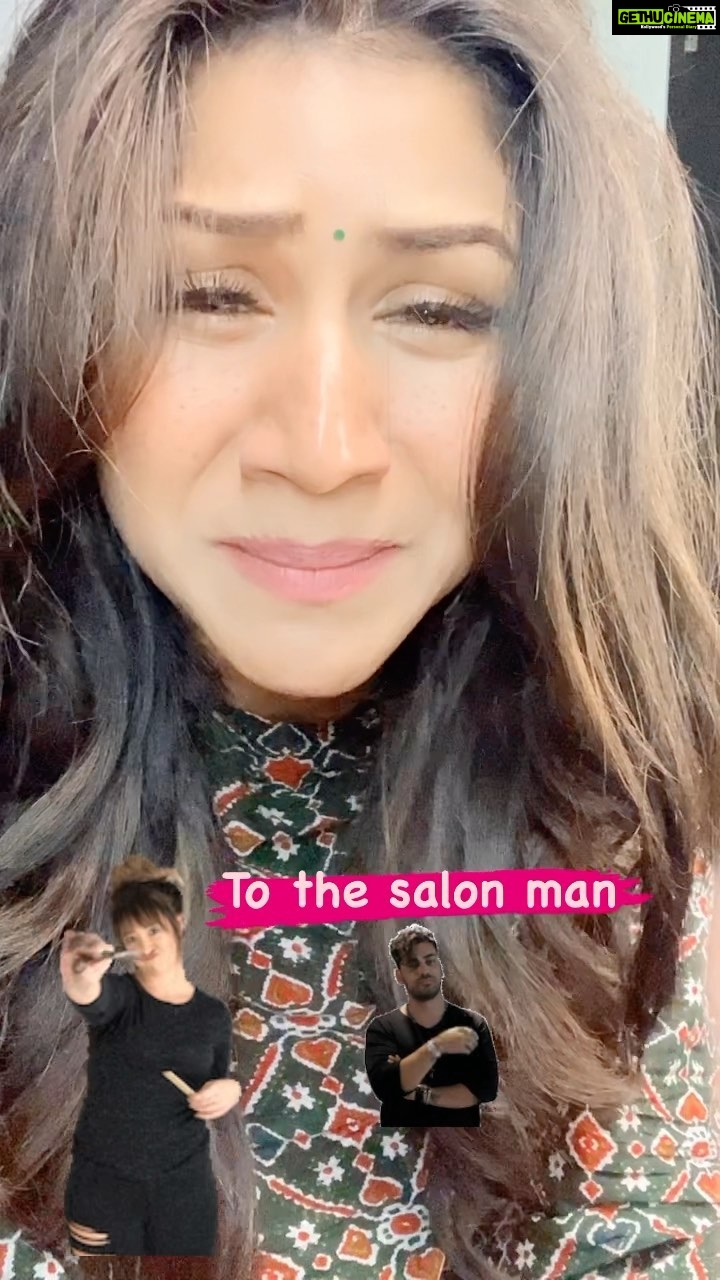 Alya Manasa Instagram - My reply to the salon man once he finishes 🤣🤣🤣😇😇😇