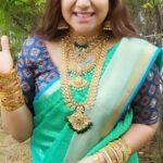Alya Manasa Instagram - Diwali grand sale @sruthis_jewellery Supereb collection with affordable price 🤩 Saree @pranatiboutique Beautiful saree