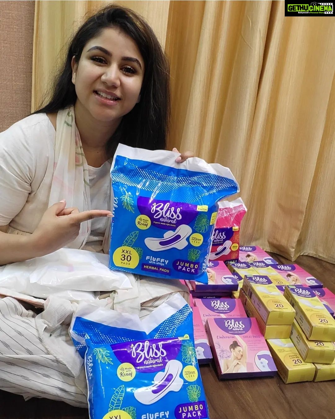 Alya Manasa Instagram - Best nd very comfortable sanitary napkins @blisspads They also have best daily use panty liners & sweat pads etc.. premium quality only @blisspads