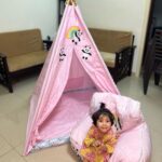 Alya Manasa Instagram - My daughter’s recent addict towards @minibooindia #tents & #beambags in her fav Color #pink 🌸💕💕🌸🌸🌸thank u @minibooindia MiniBoo was created with the intention to bring products inspired by the needs of children which make discovering the world more enjoyable. All products are created with the children in mind to ensure their comfort and security. We love to personalize our products for your lil one. We are happy to help you with almost all products personalization for your kids nursery. Come, discover and indulge your kids with our exclusive collections made with love. Here we present our best selling teepee tent and bean bag chair personlised for the my lil one's! Pls do follow and support @minibooindia