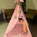 Alya Manasa Instagram - My daughter’s recent addict towards @minibooindia #tents & #beambags in her fav Color #pink 🌸💕💕🌸🌸🌸thank u @minibooindia MiniBoo was created with the intention to bring products inspired by the needs of children which make discovering the world more enjoyable. All products are created with the children in mind to ensure their comfort and security. We love to personalize our products for your lil one. We are happy to help you with almost all products personalization for your kids nursery. Come, discover and indulge your kids with our exclusive collections made with love. Here we present our best selling teepee tent and bean bag chair personlised for the my lil one's! Pls do follow and support @minibooindia