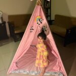 Alya Manasa Instagram - My daughter’s recent addict towards @minibooindia #tents & #beambags in her fav Color #pink 🌸💕💕🌸🌸🌸thank u @minibooindia MiniBoo was created with the intention to bring products inspired by the needs of children which make discovering the world more enjoyable. All products are created with the children in mind to ensure their comfort and security. We love to personalize our products for your lil one. We are happy to help you with almost all products personalization for your kids nursery. Come, discover and indulge your kids with our exclusive collections made with love. Here we present our best selling teepee tent and bean bag chair personlised for the my lil one's! Pls do follow and support @minibooindia