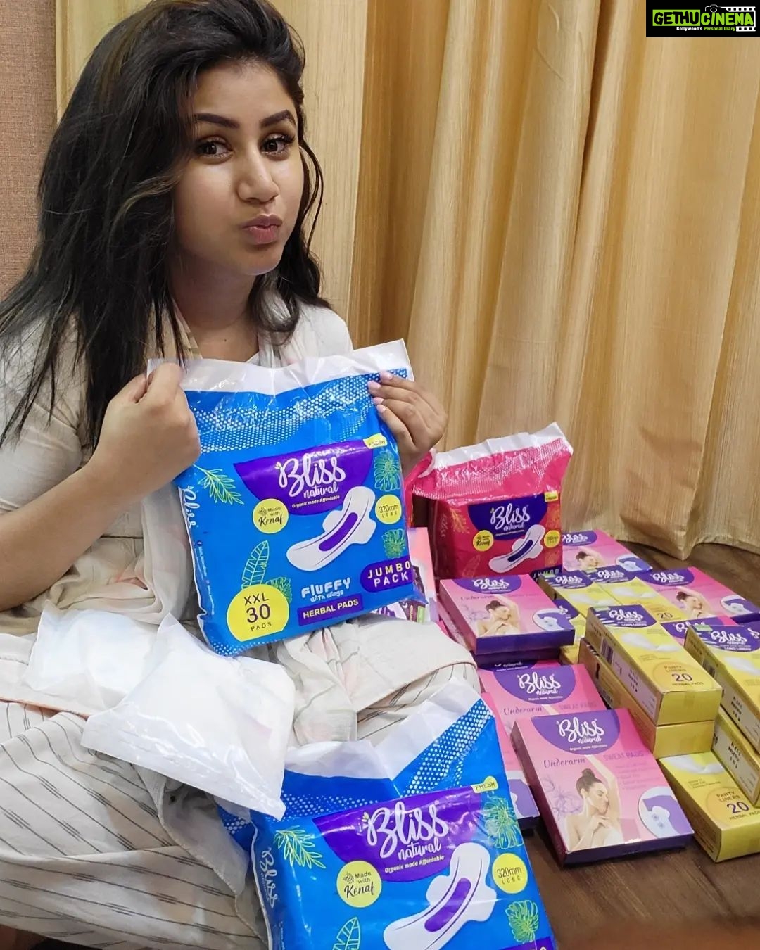 Alya Manasa Instagram - Best nd very comfortable sanitary napkins @blisspads They also have best daily use panty liners & sweat pads etc.. premium quality only @blisspads