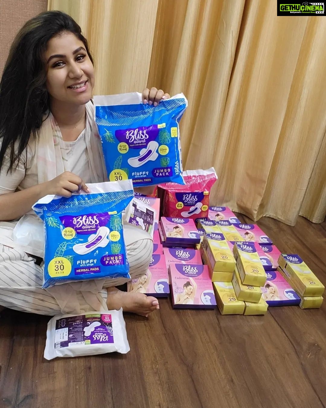 Alya Manasa Instagram - Best nd very comfortable sanitary napkins @blisspads They also have best daily use panty liners & sweat pads etc.. premium quality only @blisspads