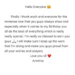 Amritha Aiyer Instagram - Thank you for the wishes ❤️