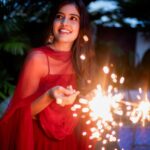 Amritha Aiyer Instagram - 💥🪔 . 📸 - @deepak_vijay_photography 👗 - @labelswarupa