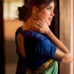 Amritha Aiyer Instagram - What do you like open hair or tied ? . 📸 - @camerasenthil Saree - @thepallushop Make&hair - @anjusartistry Styled - @swarupasathakarni
