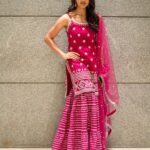 Amritha Aiyer Instagram - Loved this outfit @gopivaiddesigns 💗 . Styled by - @lankasanthoshi 📸 - @joshuamatthewstudio Jewellery- @pandoras_art_jewellery