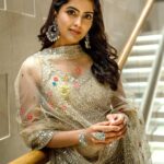 Amritha Aiyer Instagram - ✨ . Outfit - @originshyderabad Styled by - @lankasanthoshi 📸 - @joshuamatthewstudio Jewellery- @pandoras_art_jewellery