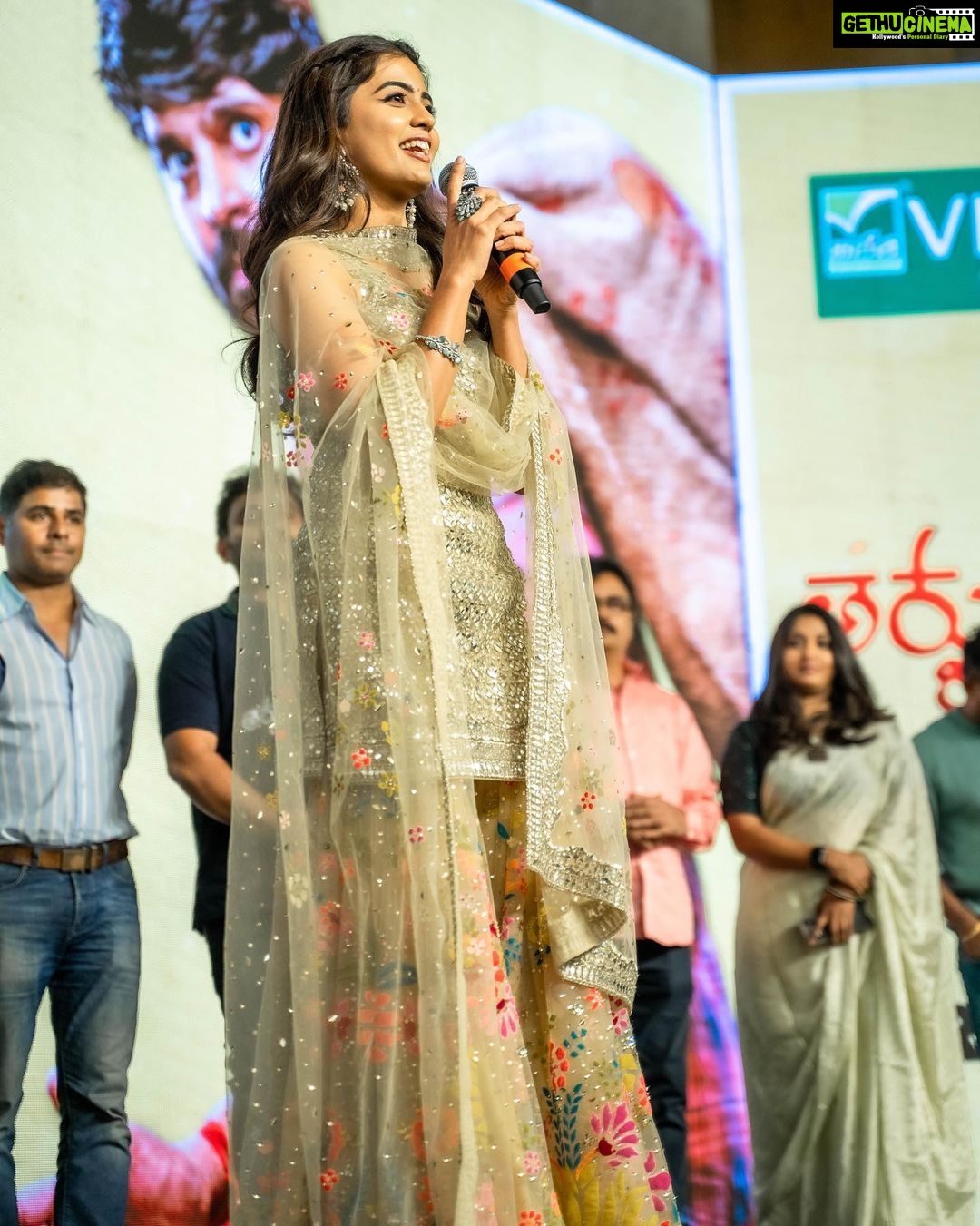 Amritha Aiyer Instagram - #arjunaphalguna Pre Release event ! . Outfit - @originshyderabad Styled by - @lankasanthoshi 📸 - @joshuamatthewstudio Jewellery- @pandoras_art_jewellery