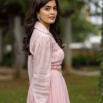 Amritha Aiyer Instagram - 🌸 . Styled by - @lankasanthoshi 👗 - @labelnikkiej 📸 - @varahalamurthy Jewellery - @pandoras_art_jewellery Makeup- @makeupbyradhikadave Hair- @makeup_by_syedaa