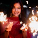 Amritha Aiyer Instagram - 💥🪔 . 📸 - @deepak_vijay_photography 👗 - @labelswarupa