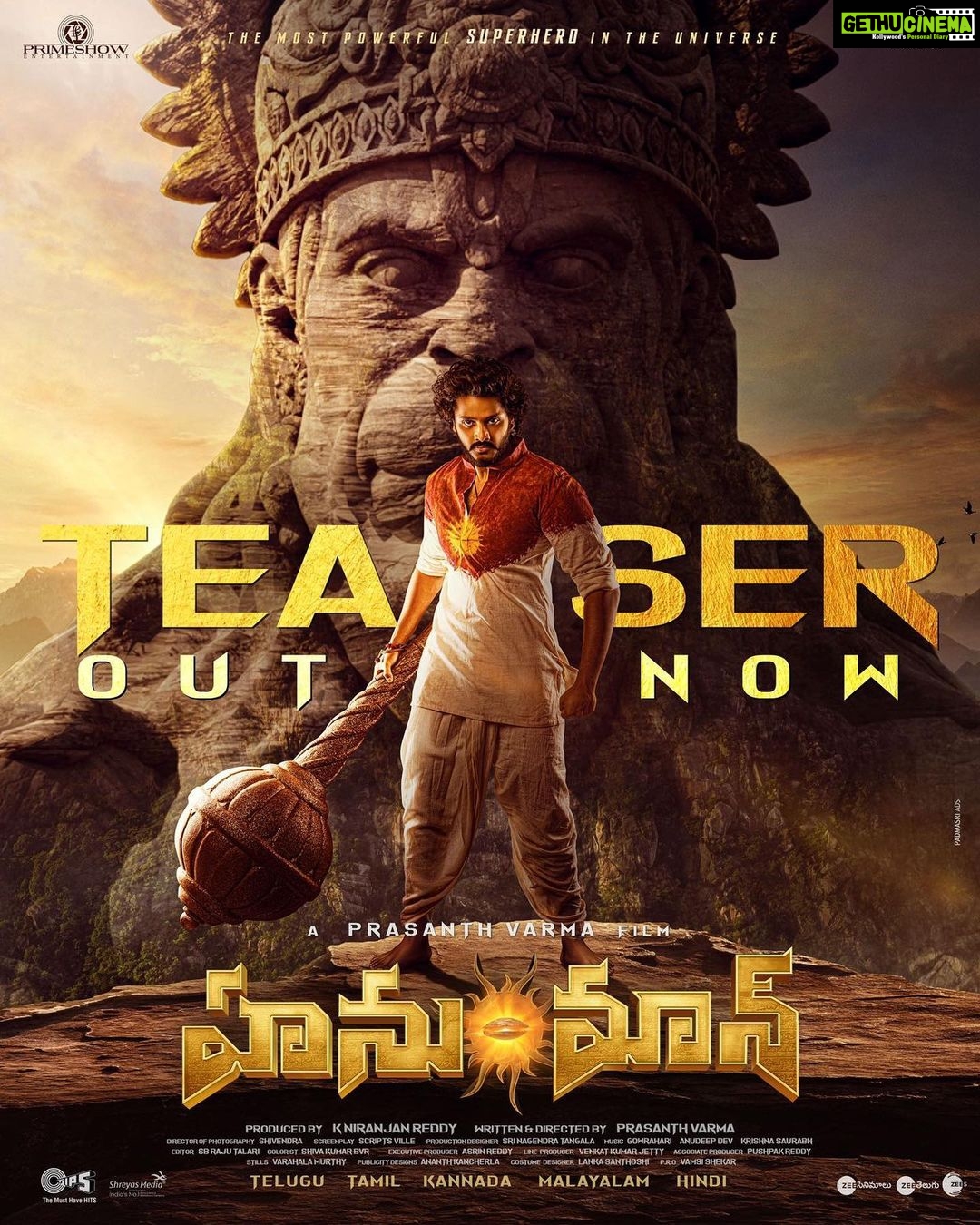 Amritha Aiyer Instagram - The Ancients Shall Rise Again✊ Taking you all into a whole new surreal world of #HanuMan 💪 #HanuManTeaser OUT NOW❤️🔥 - https://youtu.be/AvjvZ7q2apE A @prasanthvarmaofficial Film 🌟ing @tejasajja123 @Actor_Amritha @Niran_Reddy @Chaitanyaniran @Primeshowtweets #PVCU #SuperHeroHanuMan