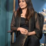 Amritha Aiyer Instagram - Girl in Black🖤 . 👗- @surayyamahboob_official Stylist - @akhila.dasari_