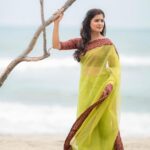 Amritha Aiyer Instagram - 🧚🏼 . 📸 : @camerasenthil Make&Hair : @artistrybyshanu 👗 : @swaadh Jewellery- @yoursethnically Location - @idealbeach