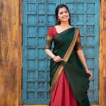 Amritha Aiyer Instagram - Yelarigu Ugadi Habbha dha Shubasheyagalu 🪷🪷 Andiriki Ugadi Shubakanshalu 🌹🪷 . Outfit - @ivalinmabia 📸 - @p2click.in Makeup & Hair - @pavihairandmakeup
