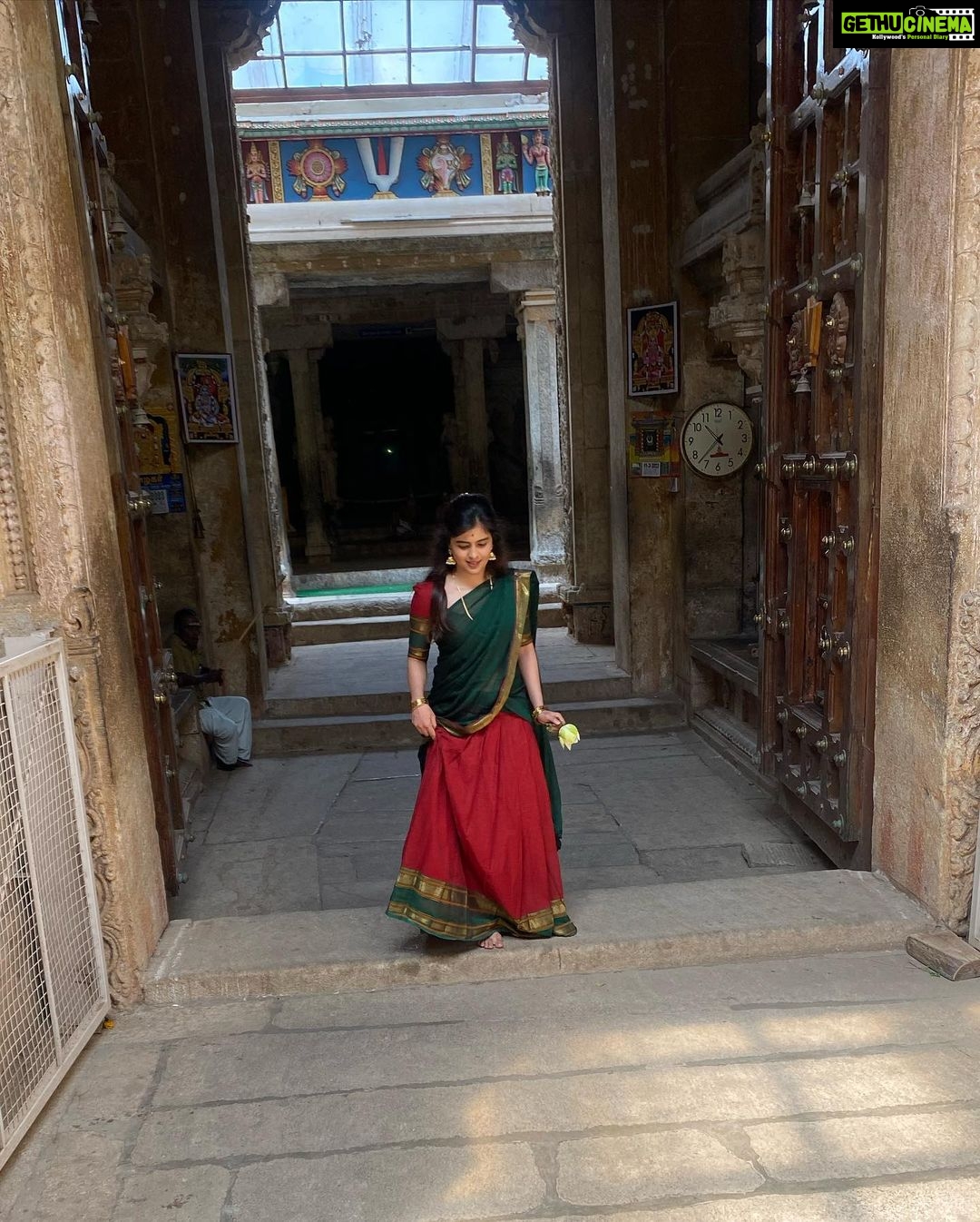 Amritha Aiyer - 496.1K Likes - Our Family God Visit ( Kula Daivam ) - I think it’s really important for each of us to go and visit the Temples in the south and your Family God which we are all rooted to. So much positivity and peace you find despite the chaos we see in the city . Always wondered how are these temples were even made with such difficulty in those ancient days and also wondered why are they not among the 7 Wonders of the World 🤷🏻♀️