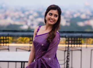 Amritha Aiyer Instagram - Your Beliefs don’t make you a better person, your Behaviour does 💜 Wearing : @label_ilma Styled by : @by_sarana 📸 - @ashokmak_photography Jewel- @mspinkpantherjewel