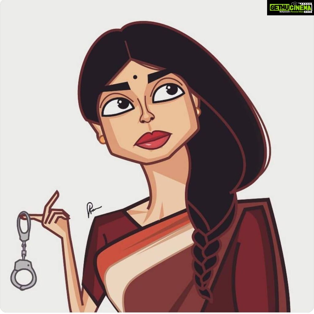 Anangsha Biswas Instagram - 💥Fatafati Boss!!!💥 🦉Enlivend Piece Of Art Of Moi🦉 By The Super Talented @prasadbhatart #zarinabegum #AnangshaBiswas #Mirzapur2 #artlover #attitudeofgratitude #excellence