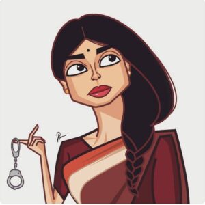 Anangsha Biswas Instagram - 💥Fatafati Boss!!!💥
🦉Enlivend Piece Of Art Of Moi🦉
 By The Super Talented @prasadbhatart 

#zarinabegum #AnangshaBiswas #Mirzapur2 #artlover #attitudeofgratitude #excellence